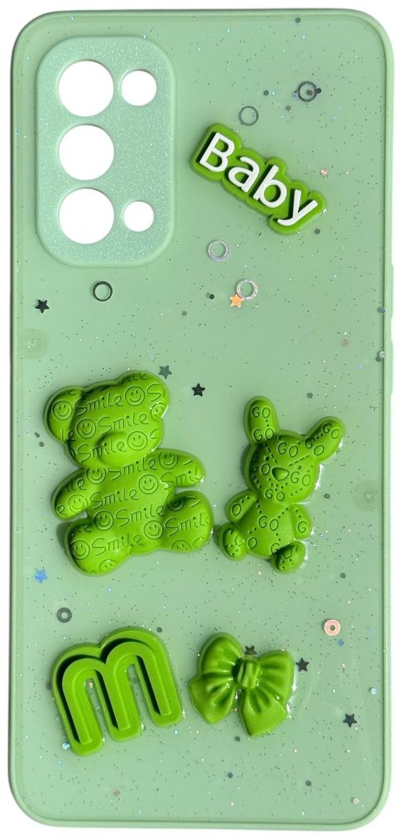 Чехол для OPPO Reno5 светло-зеленый купить,992