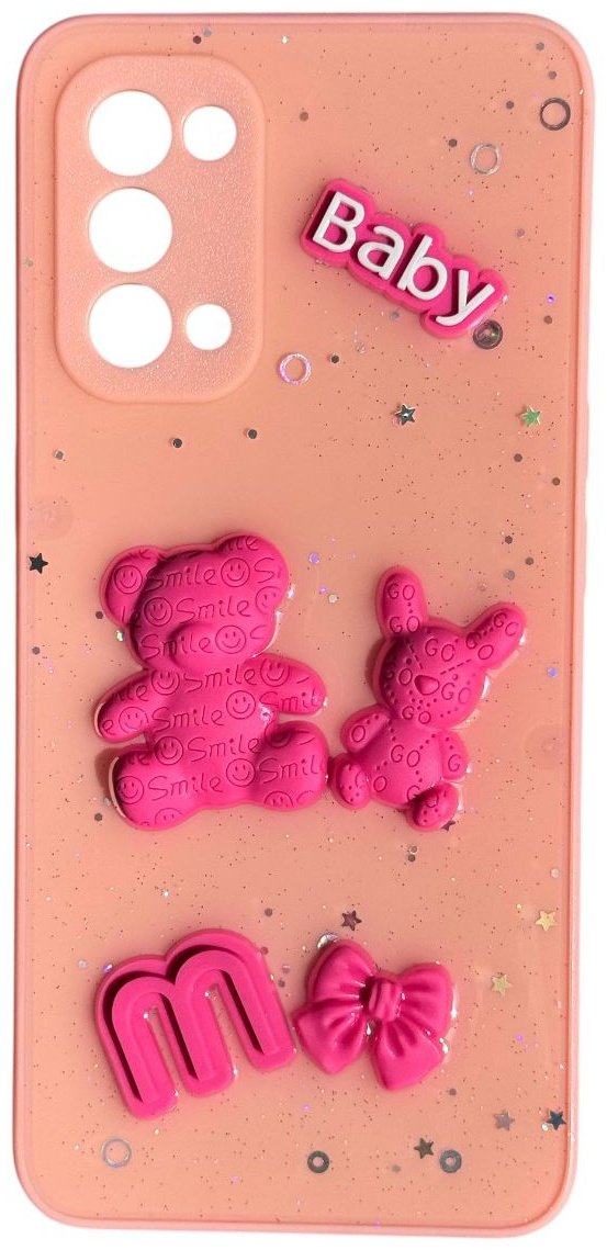 Чехол для OPPO Reno5 розовый купить,992