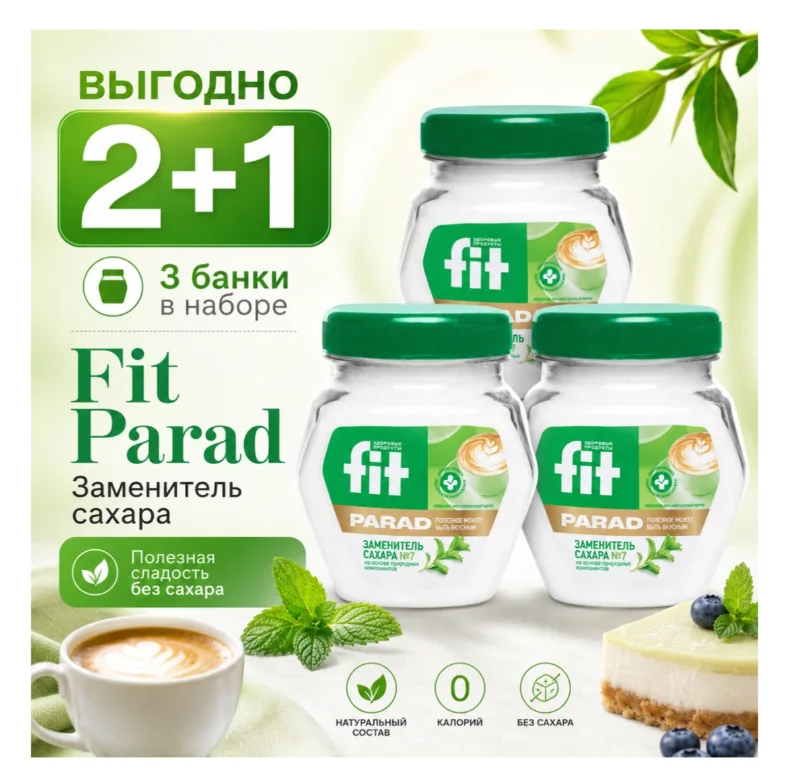 Сахарозаменитель Fit Parad №7 180 гр 2+1 купить,NaN