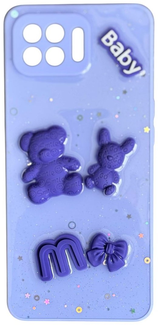 Чехол для OPPO Reno 4 lite сиреневый купить,992