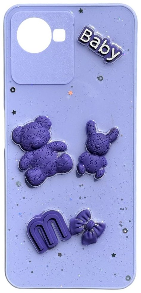 Чехол для Realme C30s сиреневый купить,992