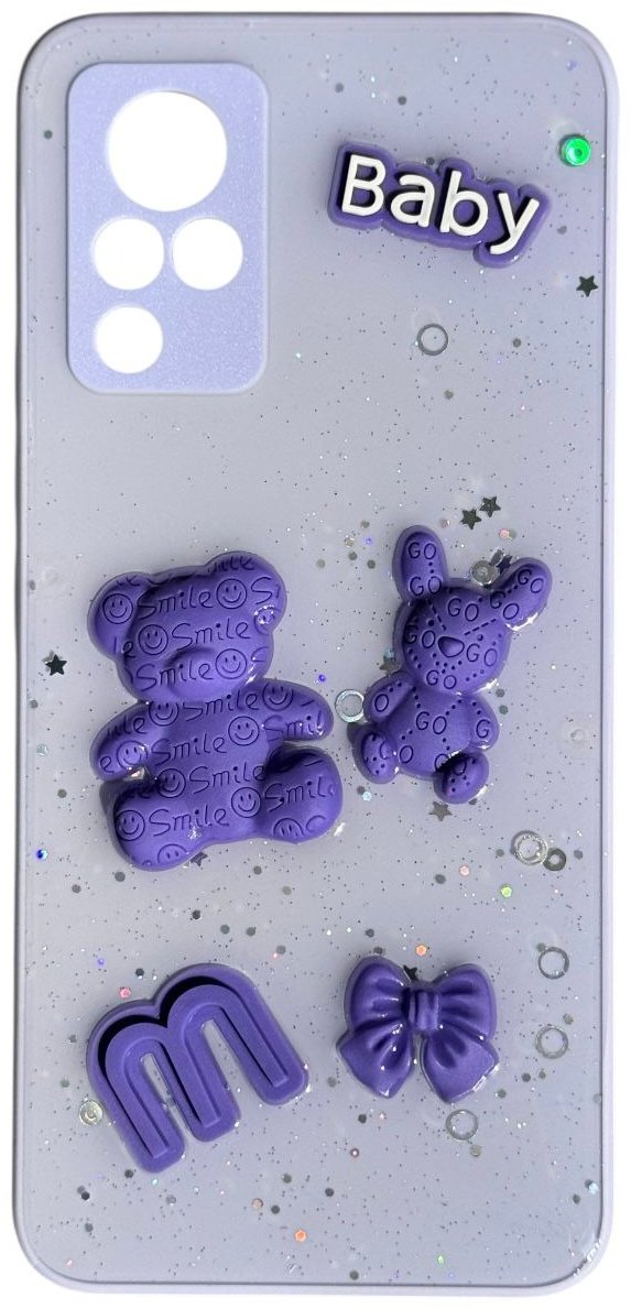 Чехол для Vivo V21 сиреневый купить,992