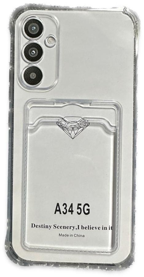Чехол для Samsung Galaxy A34 прозрачный купить,360