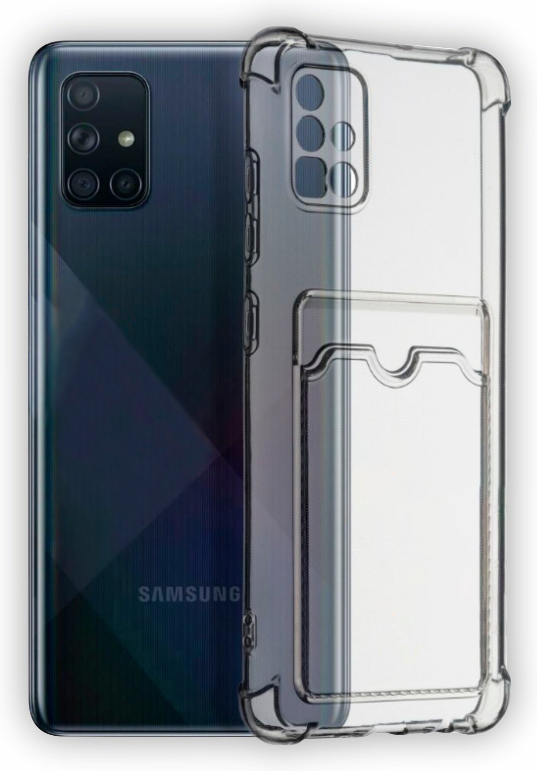 Чехол для Samsung Galaxy A51 прозрачный купить,360