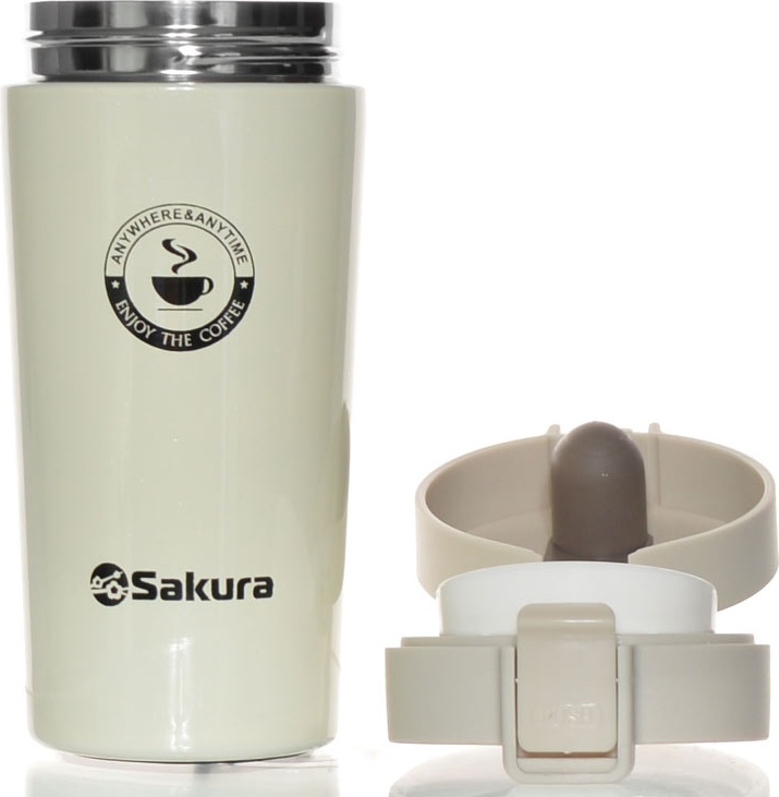 Термокружка Sakura TM-01-380WG 380 мл бежевая купить,NaN