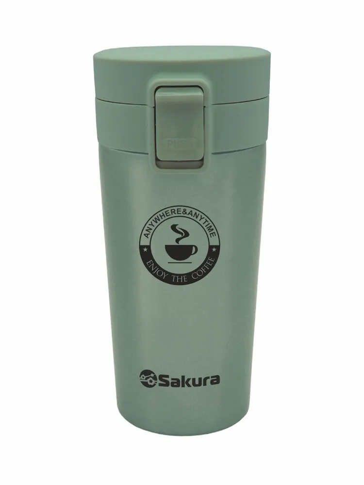 Термокружка Sakura TM-01-380GR 380 мл зеленая купить,NaN