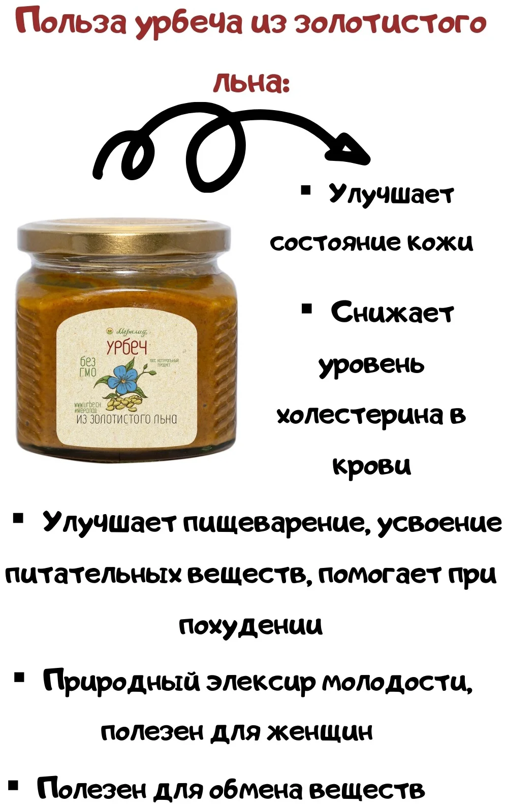 Урбеч Мералад из золотистого льна 230гр купить,NaN