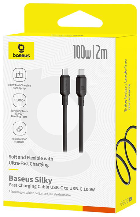 Кабель Baseus USB TypeC (M), 2 м, черный купить,NaN