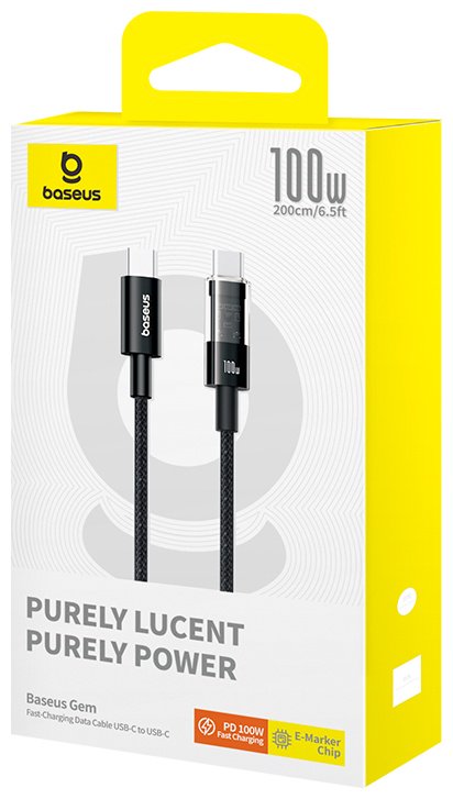 Кабель Baseus USB TypeC (M), 2 м, черный купить,0