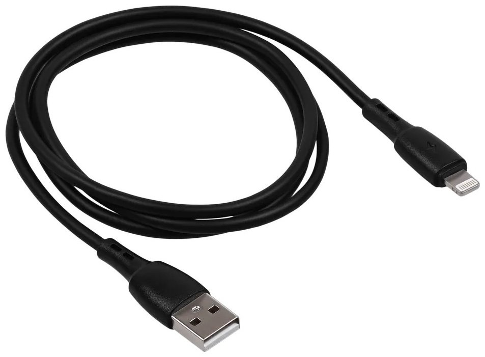 Кабель Carmega USB 2.0 (M), Lightning, 1 м, черный купить,NaN