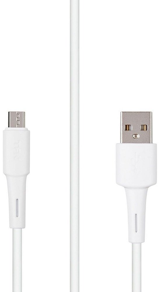 Кабель TFN USB 2.0 (M), micro-USB 2.0 (F), 1 м, белый