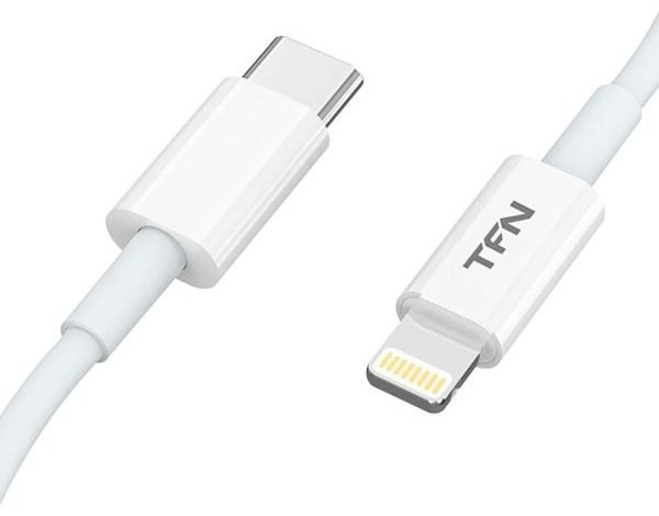Кабель TFN USB TypeC (M), Lightning (F), 1 м, белый