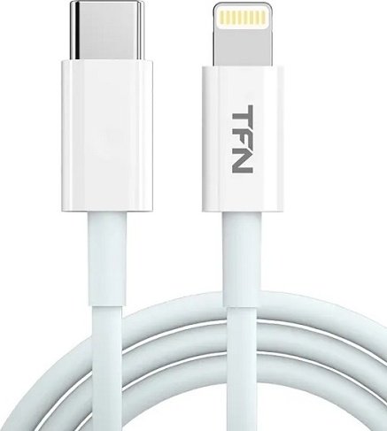 Кабель TFN USB TypeC (M), Lightning (F), 1 м, белый купить,0