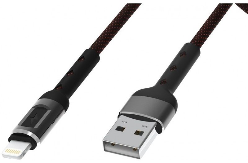 Кабель Ritmix Lightning, 1 м, черный