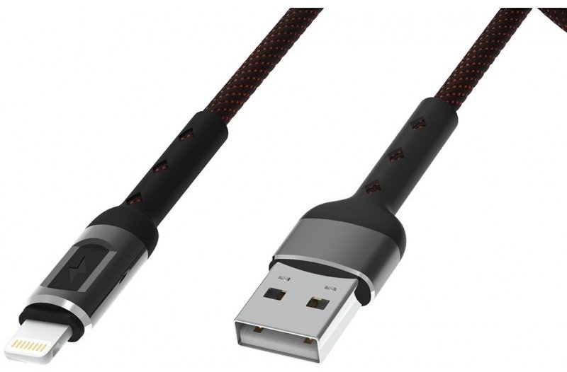 Кабель Ritmix Lightning, 1 м, черный