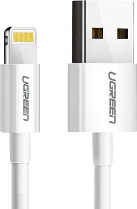 Кабель Ugreen USB 2.0 (M), Lightning (M), 1 м, белый