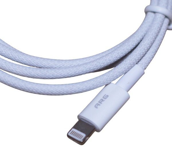 Кабель ARG Lightning, 1 м, белый купить,NaN