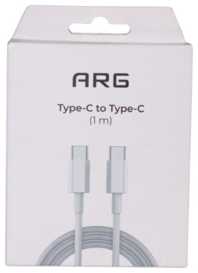Кабель ARG USB 4 Type-C (M), 1 м, белый купить,NaN