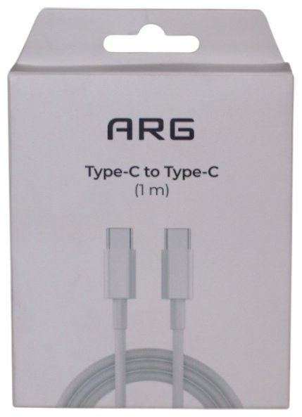 Кабель ARG USB TypeC (M), 1 м, белый