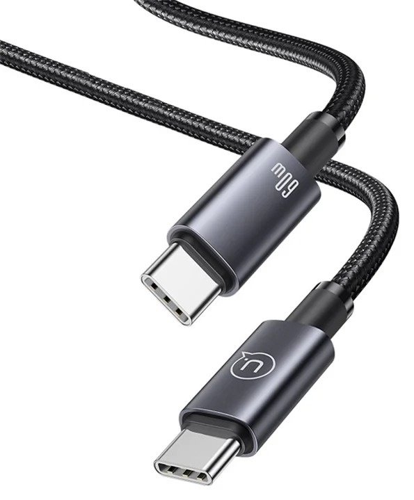 Кабель Usams USB TypeC (M), 1.2 м, черный купить,0