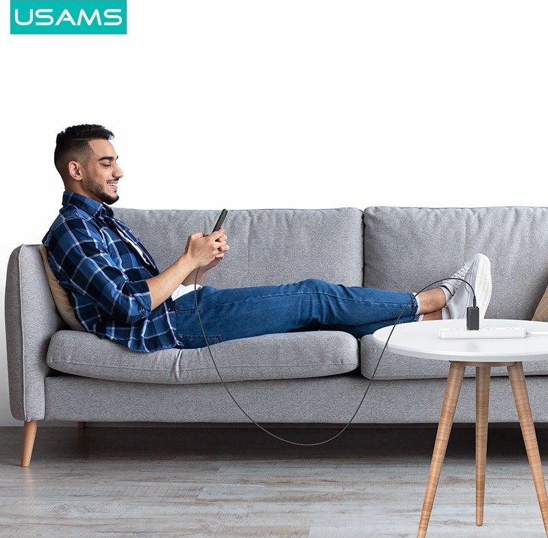 Кабель Usams USB 3.0 (M), USB TypeC (M), 2 м, черный купить,0