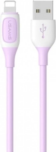 Кабель Usams USB 2.0 (M), Lightning (M), 1 м, фиолетовый