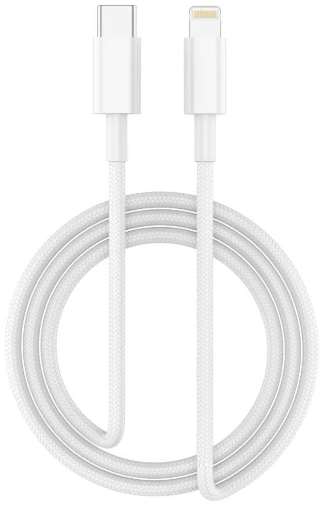 Кабель Lightning Power USB TypeC (M), 1 м, белый