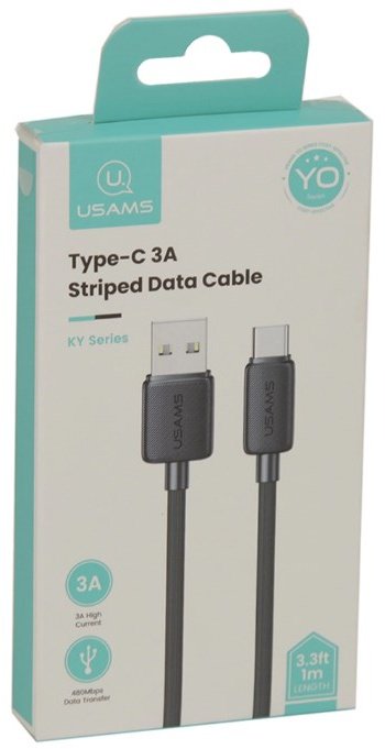 Кабель Usams USB 2.0 (F), USB TypeC (M), 1 м, черный - ForteMarket Кабель Usams USB 2.0 (F), USB TypeC (M), 1 м, черный купить,0