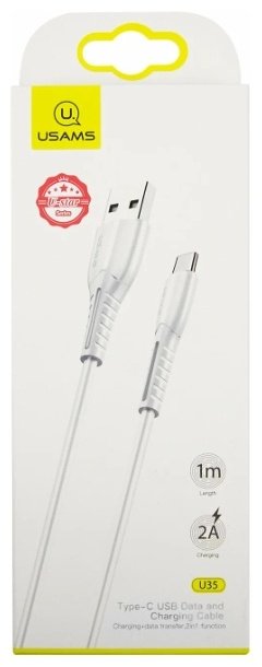 Кабель Usams USB 2.0 (M), USB TypeC (M), 1 м, белый купить,0
