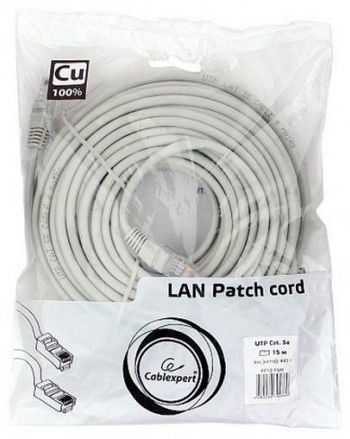 Cablexpert PP10-15M RJ-45 - RJ-45 15 м серый - ForteMarket Cablexpert PP10-15M RJ-45 - RJ-45 15 м серый купить,0