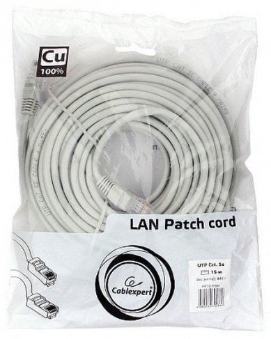 Cablexpert PP10-15M RJ-45 - RJ-45 15 м серый купить,NaN