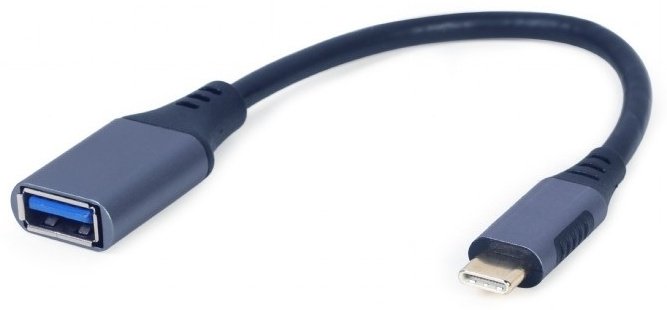 Переходник Cablexpert USB 3.0 (M), USB TypeC (M), 0.1 м, серебристый