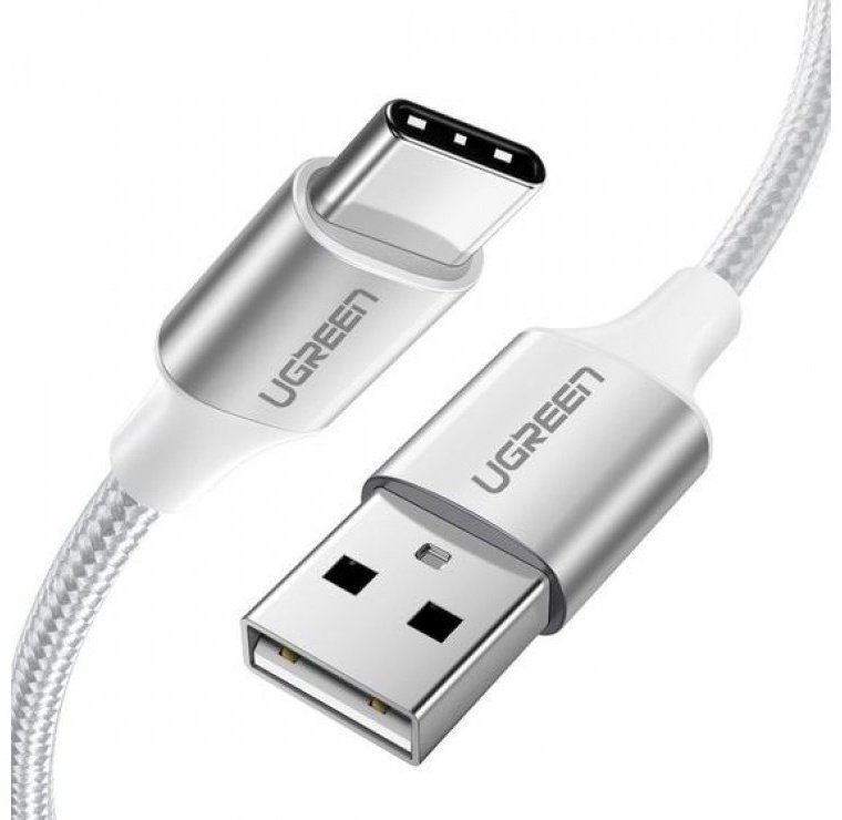 Кабель Ugreen USB TypeC (M), USB Type-A (M), 2 м, белый купить,2293