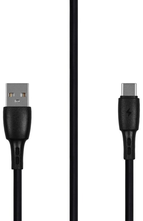 Кабель Carmega USB 2.0 (M), USB TypeC (M), 1 м, черный