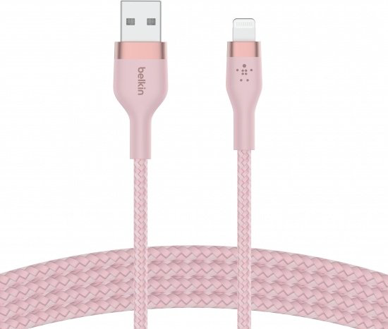 Кабель Belkin USB Type-A (M), Lightning, , розовый купить,NaN