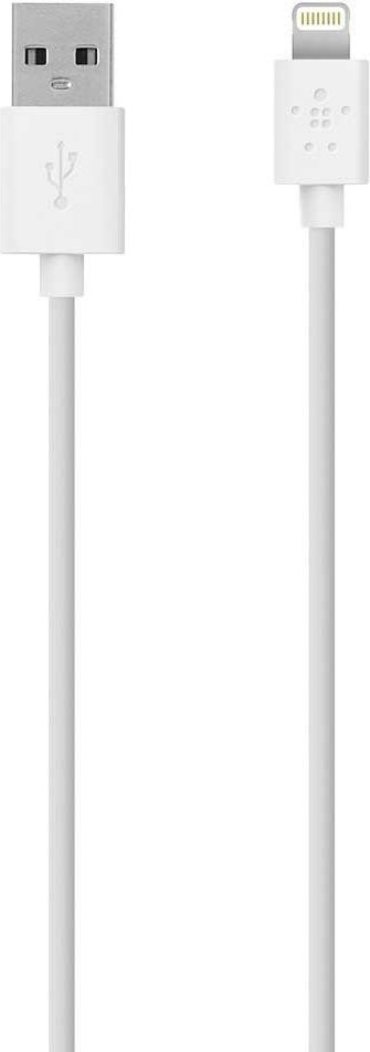 Кабель Belkin USB 2.0 (M), Lightning (M), 1.2 м, белый купить,NaN