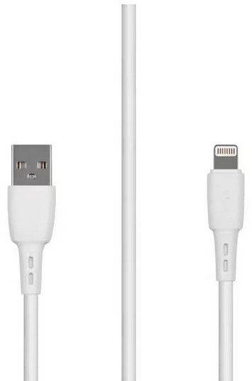 Кабель Carmega USB 2.0 (M), Lightning, 1 м, белый купить,NaN