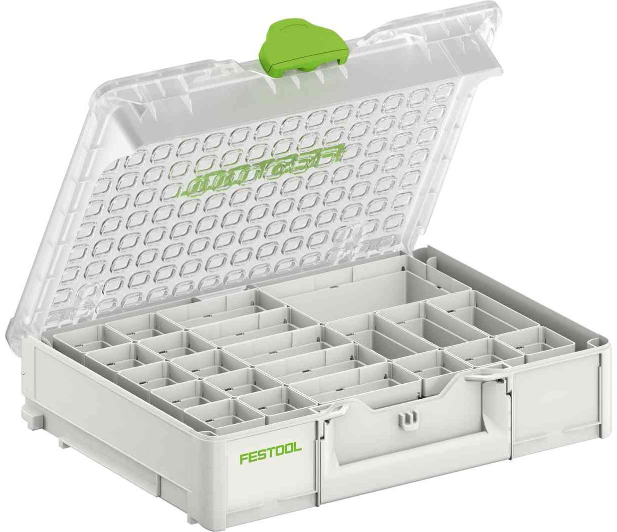 Festool ящик с органайзером 204853 Sys3 ORG M 87 22xESB 396x296x89 см белый купить,NaN
