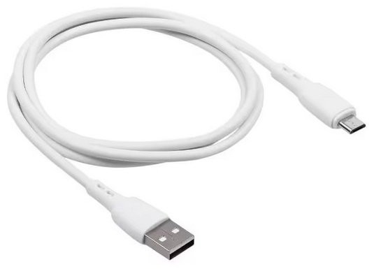 Кабель Carmega USB 2.0 (M), micro-USB 2.0 (F), 1 м, белый купить,NaN