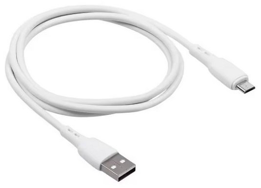 Кабель Carmega USB 2.0 (M), micro-USB 2.0 (F), 1 м, белый купить,NaN