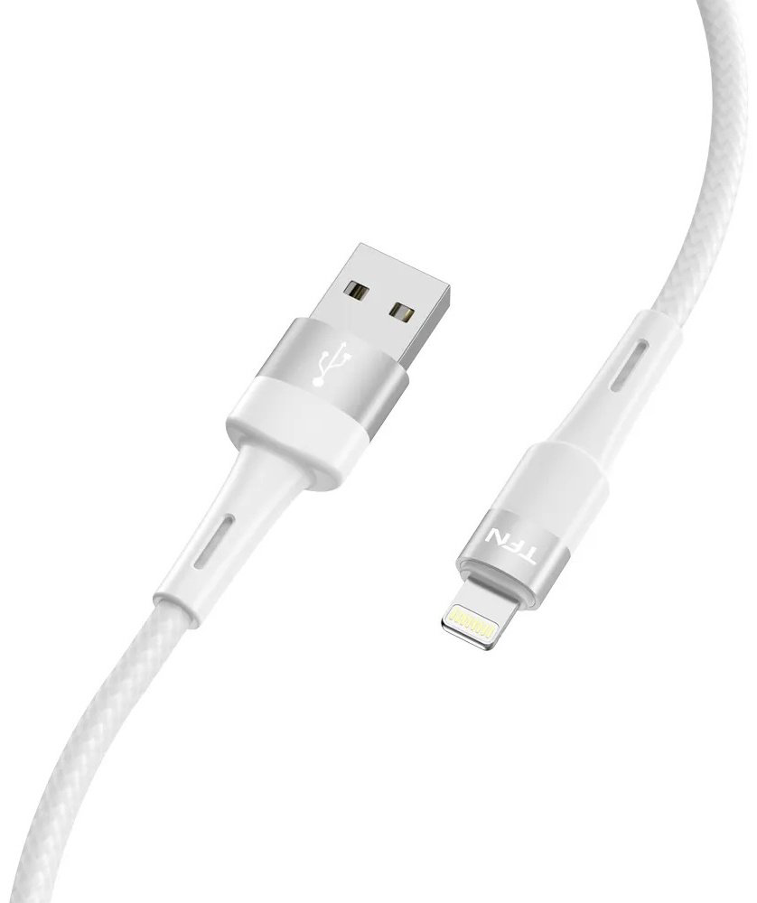 Кабель TFN USB 2.0 (M), Lightning (M), 1.2 м, белый купить,NaN