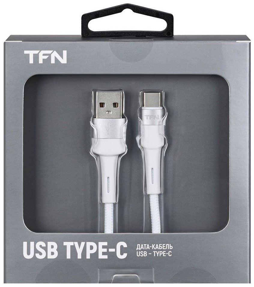 Кабель TFN USB 2.0 (M), USB TypeC (M), 1.2 м, белый купить,NaN
