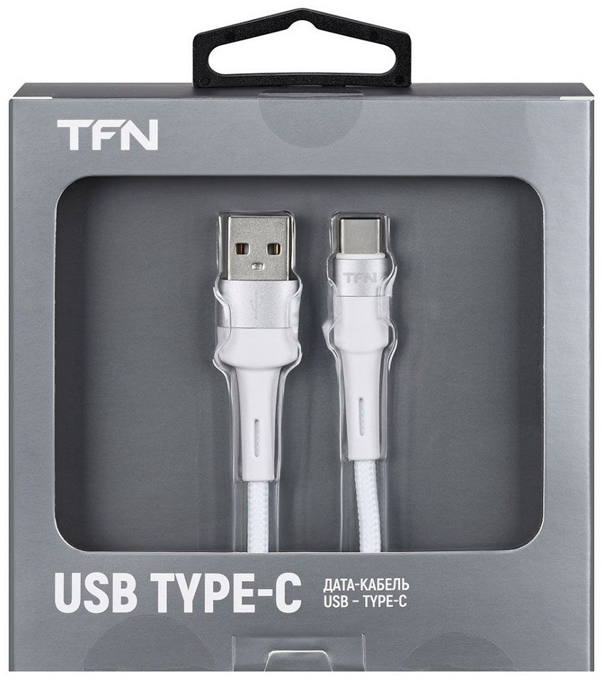Кабель TFN USB 2.0 (M), USB TypeC (M), 1.2 м, белый купить,NaN