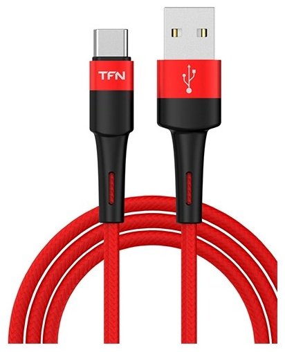 Кабель TFN USB 2.0 (M), USB TypeC (M), 1.2 м, красный