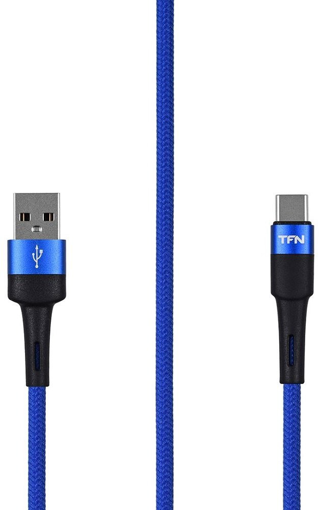 Кабель TFN USB 2.0 (M), USB TypeC (M), 1.2 м, синий купить,NaN