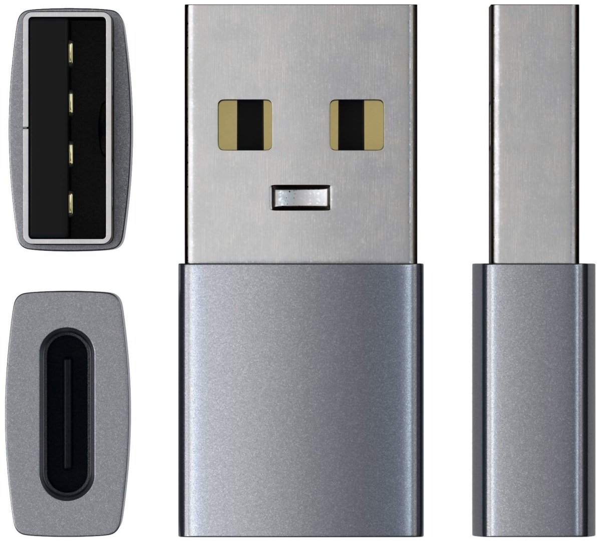 Переходник Satechi USB TypeC (F), USB Type-A (M), 0.1 м, серый купить,NaN