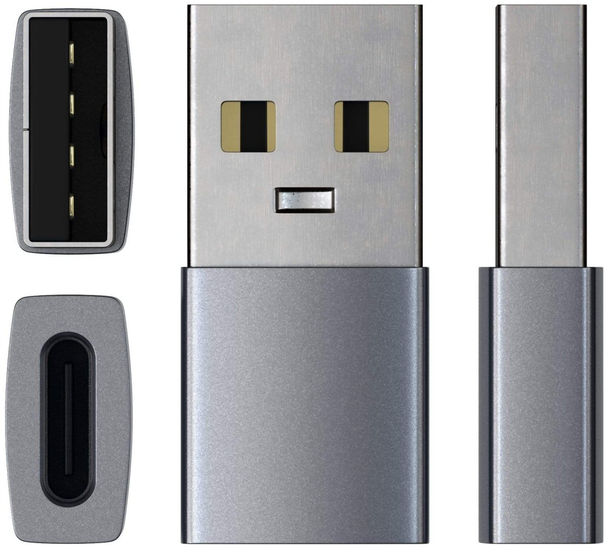 Переходник Satechi USB TypeC (F), USB Type-A (M), 0.1 м, серый купить,NaN