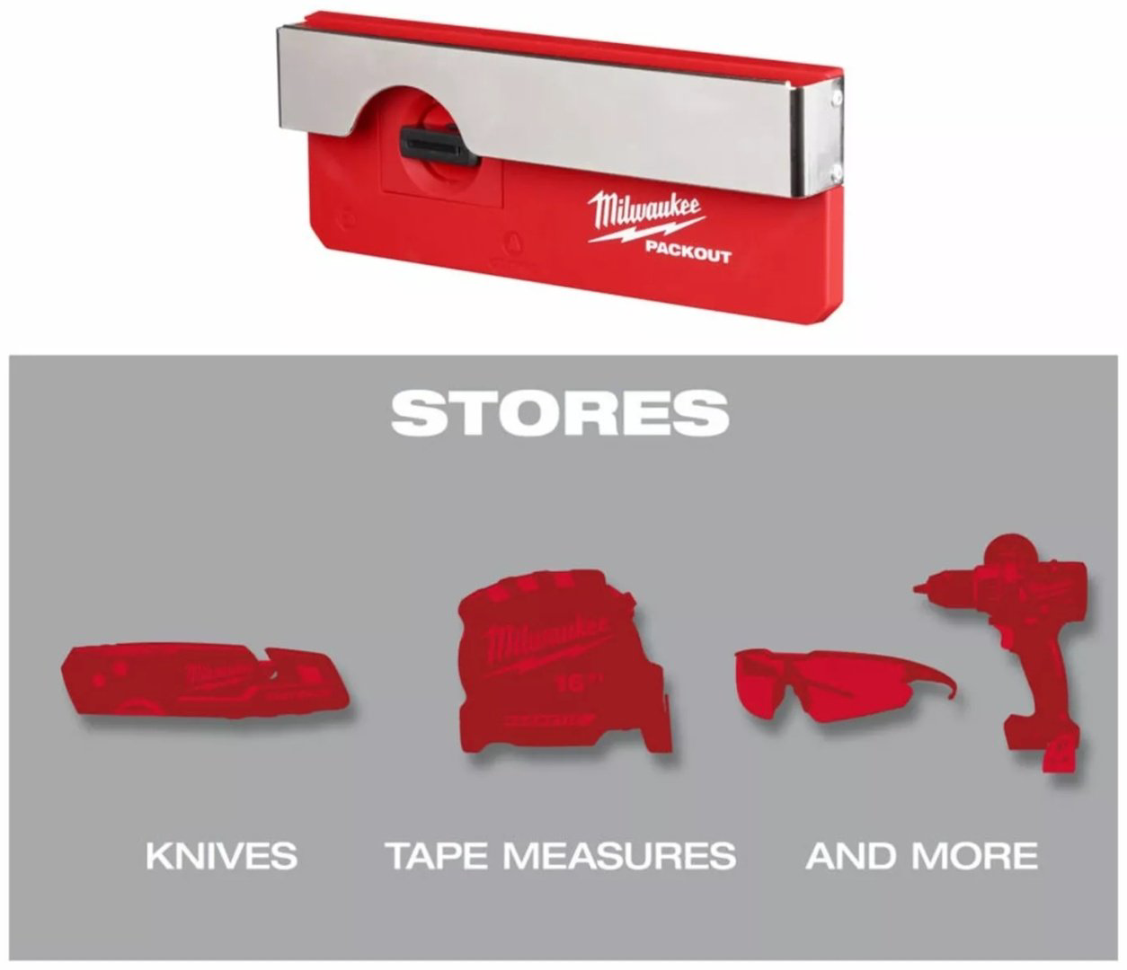 Milwaukee планка-держатель PACKOUT 4932493377 (9х25х4 см) купить,NaN