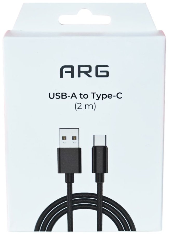 Кабель ARG USB 2.0 (M), USB TypeC (M), 2 м, черный