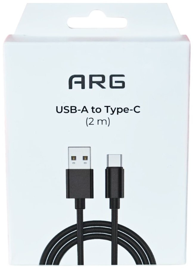 Кабель ARG USB 2.0 (M), USB TypeC (M), 2 м, черный
